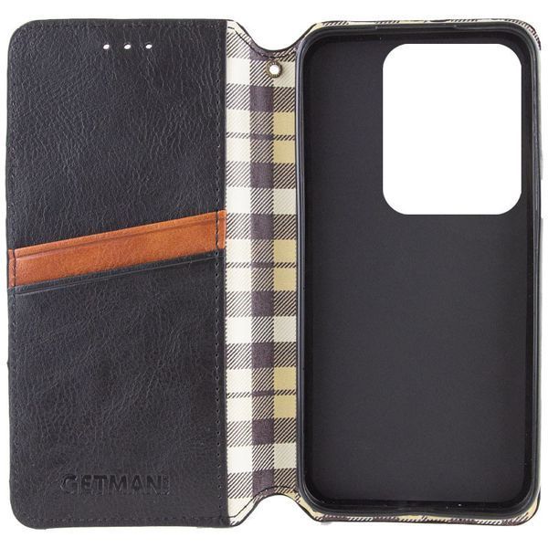 Шкіряний чохол книжка GETMAN Cubic (PU) для Xiaomi Redmi Note 13 5G Чорний 345662 фото