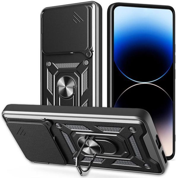 Чохол Ummi Camshield Serge Ring для Xiaomi Poco M7 Pro 5G Чорний 390760 фото
