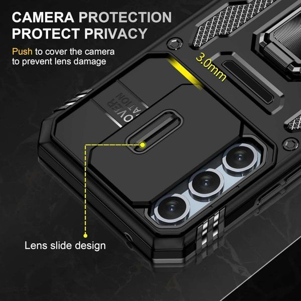 Ударостійкий чохол Camshield Army Ring для Samsung Galaxy A54 5G Чорний / Black 271453 фото