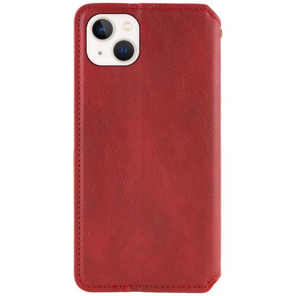 Шкіряний чохол-книжка GETMAN Cubic (PU) для Apple iPhone 13 (6.1") Червоний 398572 фото