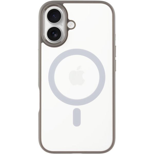 TPU+PC чохол Blueo Skin Friendly Frosted with MagSafe для Apple iPhone 16 (6.1") Сірий 319478 фото