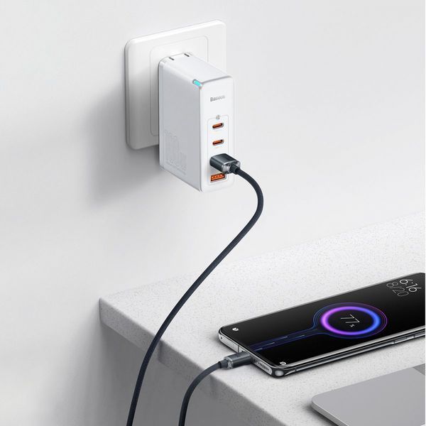 Кабель Baseus Crystal Shine Series Fast Charging Data USB кабель USB To Type-C 100W 1.2m (CAJY000401) Black 260555 фото