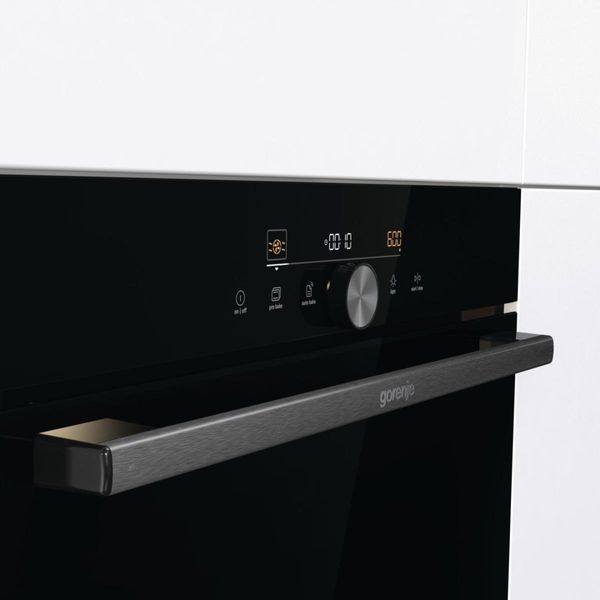 Духова шафа Gorenje електрична компактна, 50л, A+, дисплей, ф-ція мікрохвиль, чорний (BCM4547DG) 367004 фото
