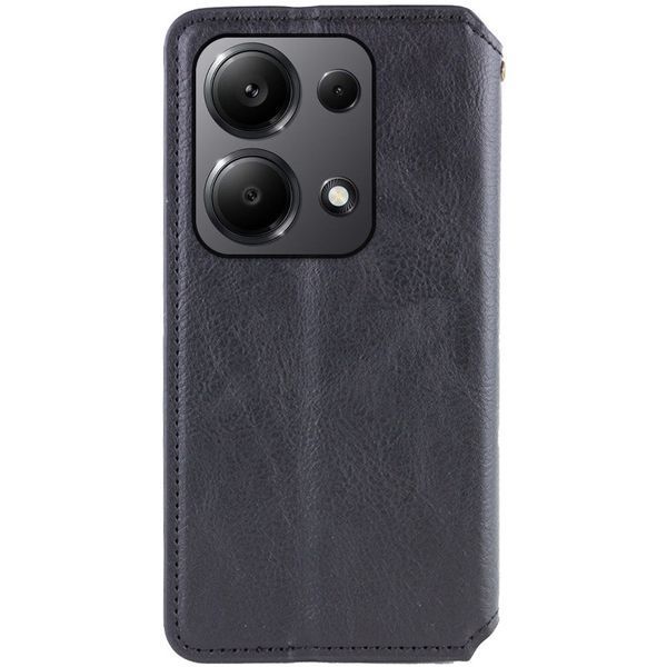Шкіряний чохол книжка GETMAN Cubic (PU) для Xiaomi Redmi Note 13 5G Чорний 345662 фото