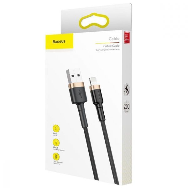 Кабель Baseus Cafule Lightning 1.5A (2m) (CALKLF-C09) red 388066 фото