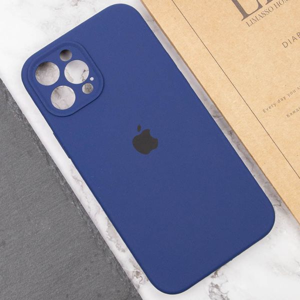 Чохол Silicone Case Full Camera Protective (AA) для Apple iPhone 12 Pro Max (6.7") Синій / Deep navy 217212 фото