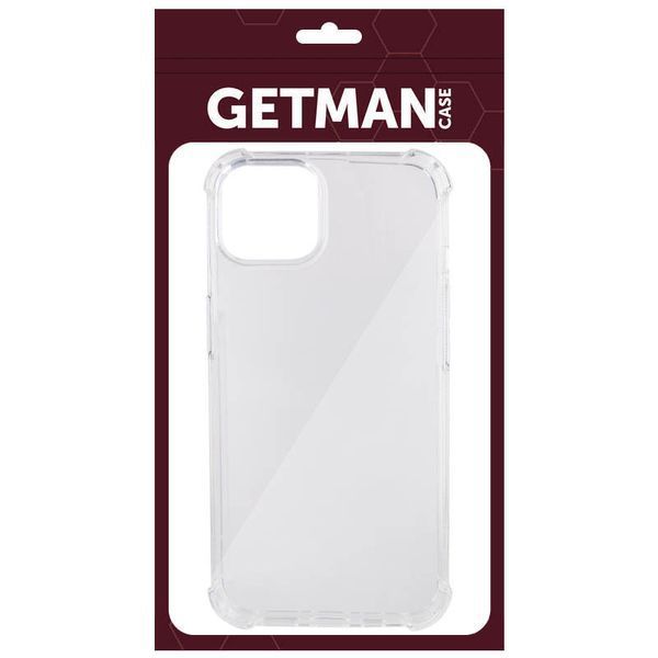 TPU чохол GETMAN Ease logo посилені кути для Apple iPhone 14 (6.1") Безбарвний (прозорий) 254559 фото