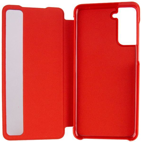 Чохол-книжка Smart View Cover для Samsung Galaxy S21 Красный / Светлое окошко 205450 фото