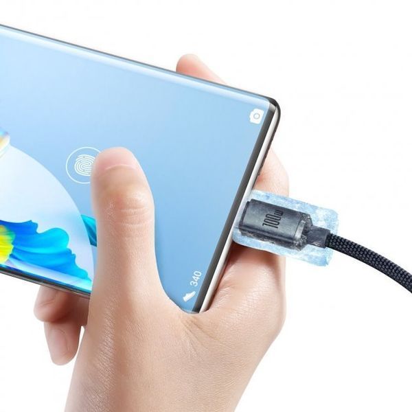 Кабель Baseus Crystal Shine Series Fast Charging Data USB кабель USB To Type-C 100W 1.2m (CAJY000401) Black 260555 фото