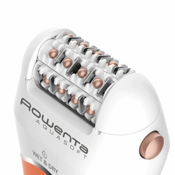 Епілятор Rowenta Aquasoft Wet&Dry пінцетний, акумуляторний , пінцет.-24, волог.+сух., насадок-3, кораловий (EP4920F0) 363144 фото