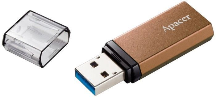 Флеш-пам'ять USB Apacer AH25C 256GB Bronze Brown USB 3.2 (AP256GAH25CJ-1) 329206 фото