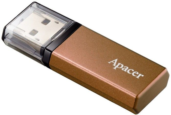 Флеш-пам'ять USB Apacer AH25C 256GB Bronze Brown USB 3.2 (AP256GAH25CJ-1) 329206 фото