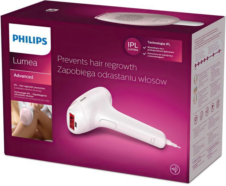 Фотоепілятор Philips Lumea IPL 7000 Series, від мережі, кіл-ть спалах.-250000, 5 Дж/см?, 4 см2, футляр, білий (SC1994/00) 372306 фото