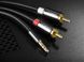 Кабель UGREEN AV116 3.5mm Male To 2 RCA Male Cable 1m (10749) Black 283242 фото 4