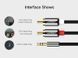 Кабель UGREEN AV116 3.5mm Male To 2 RCA Male Cable 1m (10749) Black 283242 фото 5
