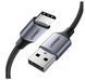 Кабель UGREEN US288 USB 2.0 To USB Type-C Cable Nickel Plating Aluminum Braid 3A 3m Black (60408) 278789 фото 2