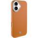 Чохол PC+Leather SGP with MagSafe для Apple iPhone 16 (6.1") Brown 322297 фото 3