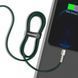 Кабель Baseus Cafule Series Metal Data USB кабель USB To IP 2.4A 2М (CALJK-B06) Green 252308 фото 6