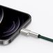 Кабель Baseus Cafule Series Metal Data USB кабель USB To IP 2.4A 2М (CALJK-B06) Green 252308 фото 5