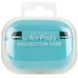 Силіконовий футляр з мікрофіброю для навушників Airpods Pro 2 / Pro Бірюзовий / Marine Green 262190 фото 5