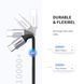 Кабель UGREEN US261 USB Type-C To USB Type-C 60W Round Cable Nickel Plating Aluminum Shell 3A 0.5m Black/Gray (50149) 278773 фото 5