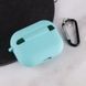 Силіконовий футляр з мікрофіброю для навушників Airpods Pro 2 / Pro Бірюзовий / Marine Green 262190 фото 4