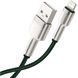 Кабель Baseus Cafule Series Metal Data USB кабель USB To IP 2.4A 2М (CALJK-B06) Green 252308 фото 4