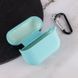 Силіконовий футляр з мікрофіброю для навушників Airpods Pro 2 / Pro Бірюзовий / Marine Green 262190 фото 3
