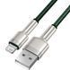 Кабель Baseus Cafule Series Metal Data USB кабель USB To IP 2.4A 2М (CALJK-B06) Green 252308 фото 3