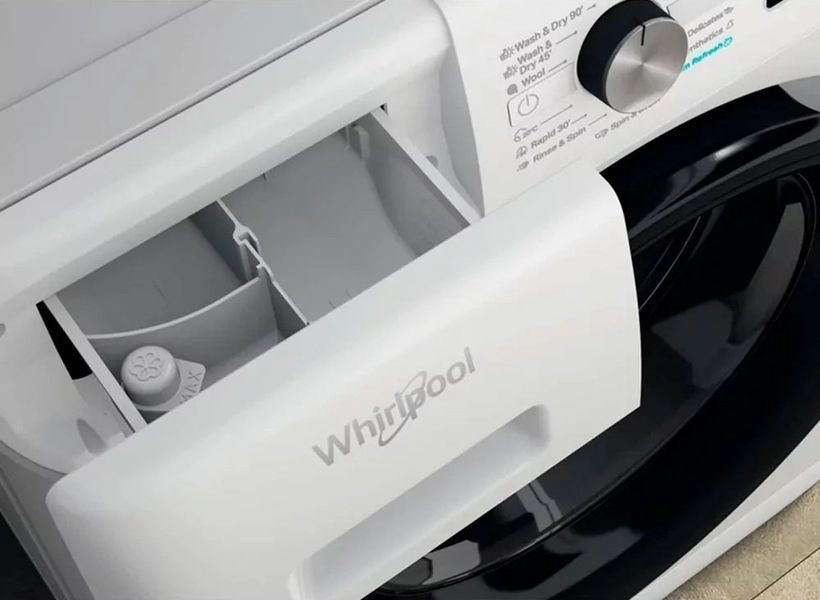 Прально-сушильна машина Whirlpool фронтальна, 9(7)кг, 1600, A+, 60см, дисплей, пара, інвертор, білий (FFWDB976258BVUA) 374947 фото