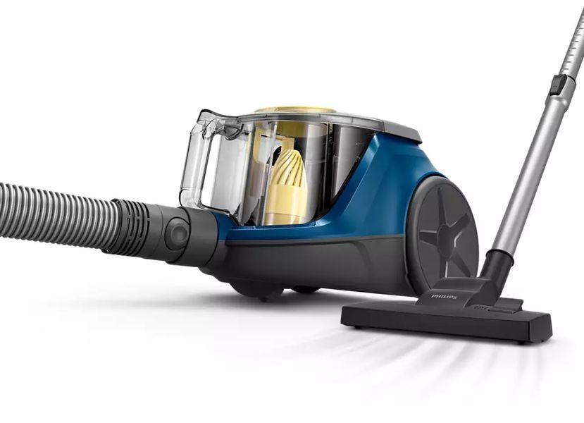 Пилосос Philips контейнерний 2000 series, 850Вт, конт пил -1,3л, мікрофібра, синьо-жовтий (XB2125/09) 376006 фото