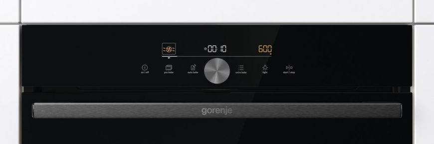Духова шафа Gorenje електрична компактна, 50л, A+, дисплей, ф-ція мікрохвиль, чорний (BCM4547DG) 367004 фото