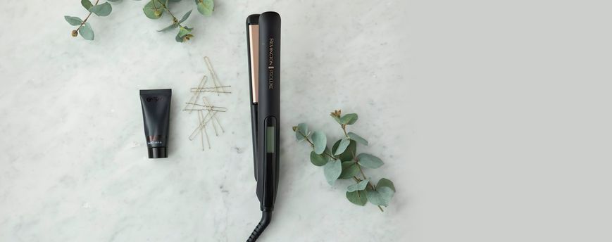 Випрямляч Remington ProLuxe Midnight Edition, 52Вт, темп.режимів-10, 150-230С, дисплей, кераміка, чорний (S9100B) 370680 фото