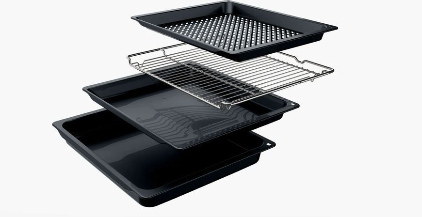 Духова шафа Bosch електрична, 76л, A, дисплей, конвекція, телескопічні направляючі, темно-сірий 390019 фото