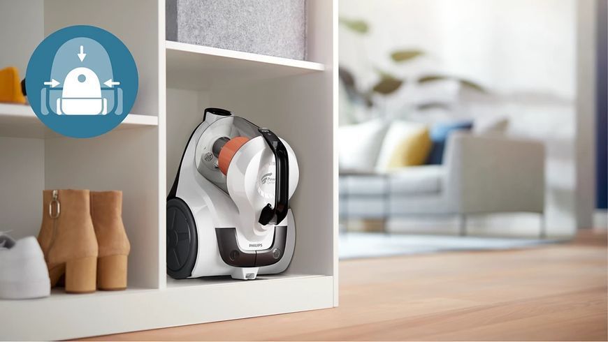 Пилосос Philips безмішковий Series 1000, 750Вт, конт пил -1.3л, вага-3.5кг, Super Clean Air, білий (XB1111/10) 376136 фото