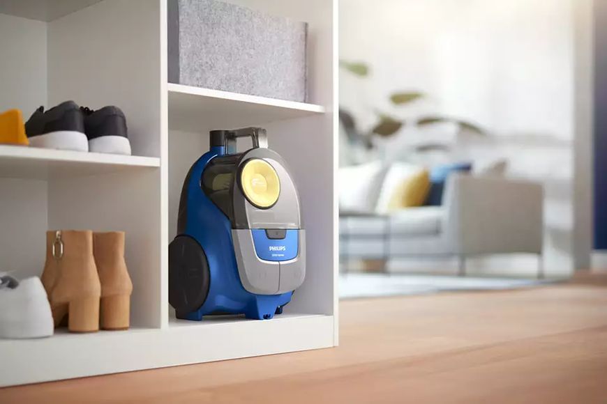 Пилосос Philips контейнерний 2000 series, 850Вт, конт пил -1,3л, мікрофібра, синьо-жовтий (XB2125/09) 376006 фото