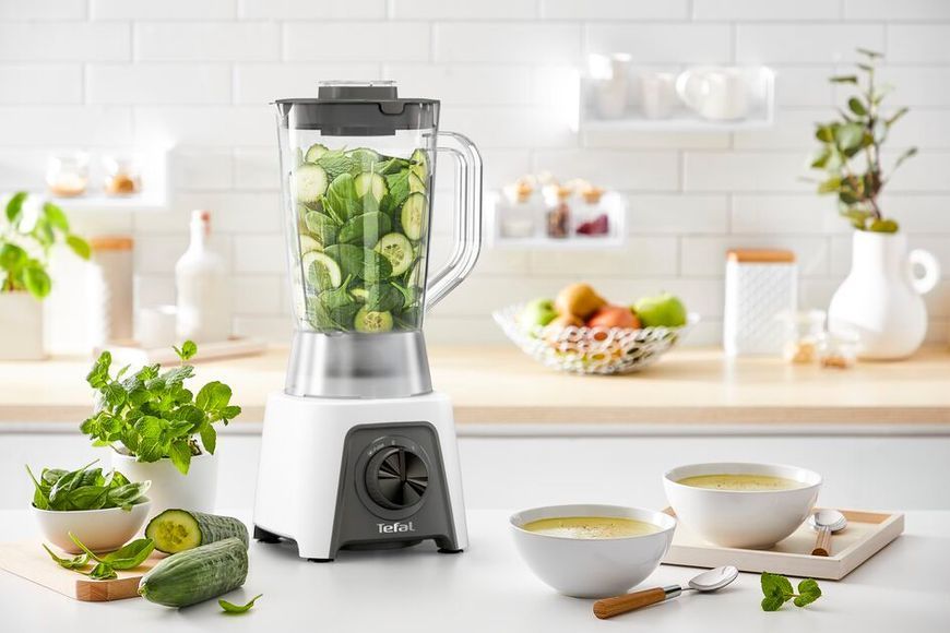 Блендер Tefal стаціонарний Blendeo Plus Mixer, 450Вт, чаша-1500мл, білий (BL2C0130) 368599 фото