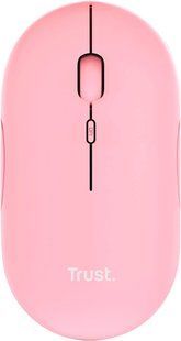 Миша Trust Puck Rechargeable, Ultra-Thin, BT/WL, Silent, рожевий (24125_TRUST) 363537 фото