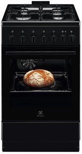 Плита Electrolux комбінована, 57л, 50x60см, конвекція, чорний (LKK520022K) 374499 фото