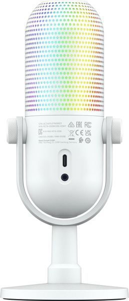 Мікрофон геймінговий Razer Seiren V3 Chroma, Uni, RGB, USB-A, 2м, білий (RZ19-05060200-R3M1) 375071 фото
