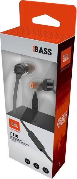 Навушники JBL T110 JBLT110BLK Black 73308 фото