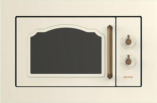 Мікрохвильова піч Gorenje вбудовувана Retro, 23л, міх. управл., 800Вт, гриль, бежевий (BM235CLI) 374647 фото