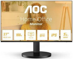 Монiтор TFT AOC 27" 27B3HA2 16:9 IPS 100Hz VGA HDMI MM Black 297338 фото