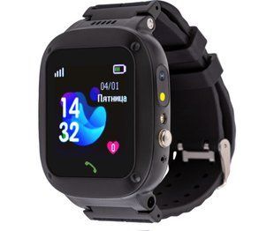 Дитячий смарт-годинник AmiGo GO004 SP Camera+LED Black 224668 фото