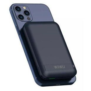 Портативна батарея Wiwu 10000mAh Magnetic MagSafe Snap Cube Wireless charger Black 281481 фото