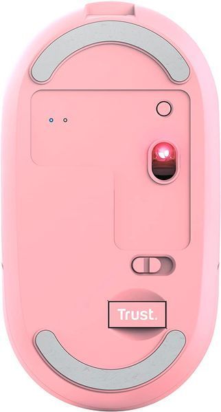 Миша Trust Puck Rechargeable, Ultra-Thin, BT/WL, Silent, рожевий (24125_TRUST) 363537 фото