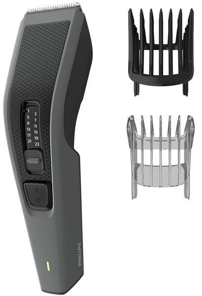 Машинка для стриження Philips Series 3000, акум., роторний мотор, насадок-2, сталь, чорно-сірий (HC3525/15) 363212 фото