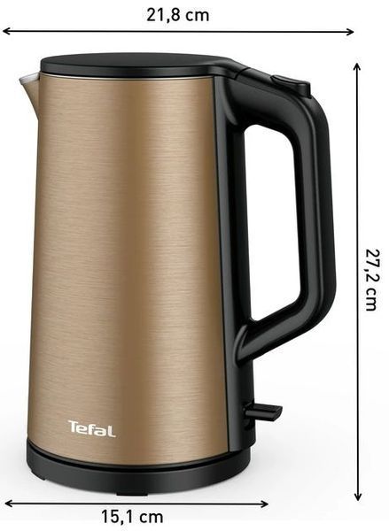 Електрочайник Tefal Double Layer SS 1.5л, з подвійними стінками, мідний (KI583C10) 370294 фото