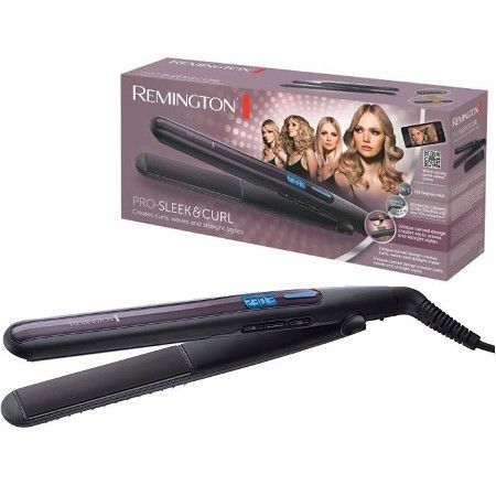 Випрямляч Remington Pro-Sleek & Curl, >300Вт, 150-230С, дисплей, кераміка, чорний (S6505) 371693 фото