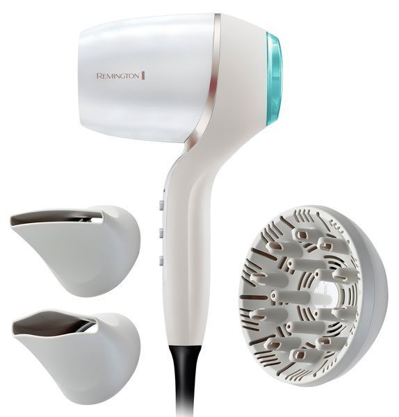 Фен Remington HYDRAluxe PRO, 2200Вт, 3 режими, дифузор, іоніз-я, хол. обдув, білий (EC9001) 368735 фото